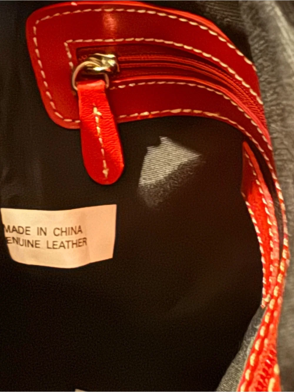Tignanello Red Leather Backpack